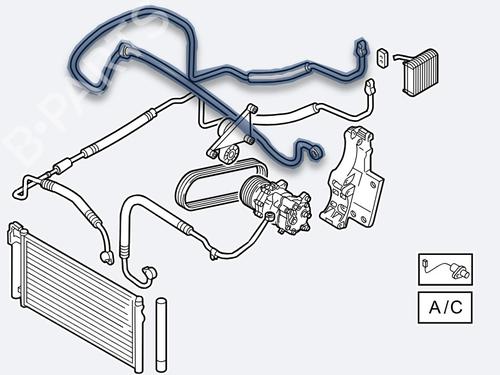 Tuyau de climatisation SKODA OCTAVIA II (1Z3) [2004-2013]  32033404