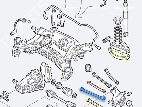 Left rear suspension arm MERCEDES-BENZ C-CLASS (W203) C 220 CDI (203.008) | BP22954993M14 