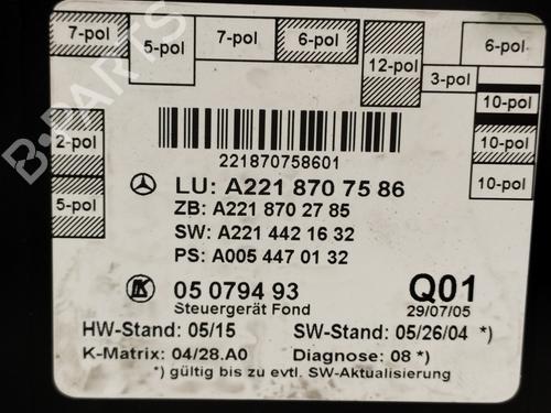 Electronic module MERCEDES-BENZ S-CLASS (W221, V221) S 350 (221.056, 221.156) | BP30196268M83