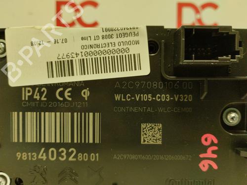 Electronic module PEUGEOT 3008 II SUV (MC_, MR_, MJ_, M4_) 1.6 BlueHDi 120 | BP17413124M83 