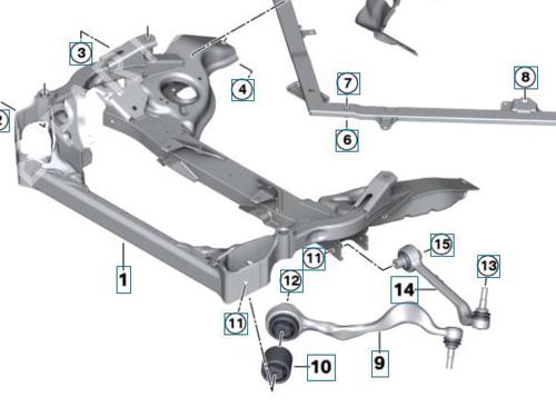 Querlenker links vorne BMW 3 (E90) 320 i (150 hp) 17425808