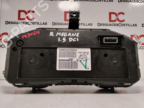 Instrument cluster RENAULT MEGANE II (BM0/1_, CM0/1_) 1.5 dCi (BM02, BM13, BM2A, CM02, CM13) | BP17412893C47 