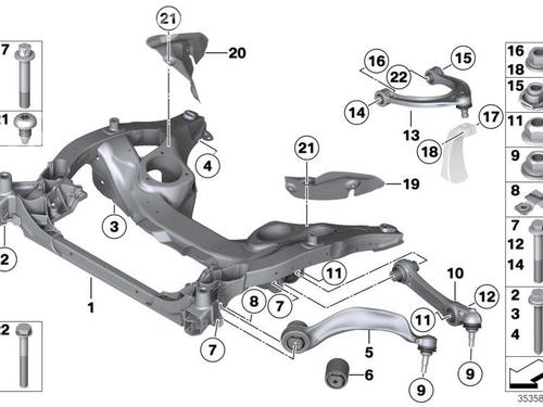 Left front suspension arm BMW 5 (F10) 520 d | BP21843342M12 