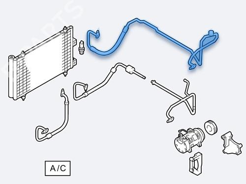Used AC pipe PEUGEOT 407 (6D_) 2.0 (6DRFNB, 6DRFNE) (136 hp) 30568709