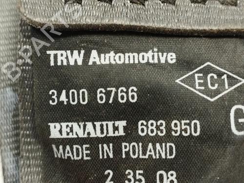 Rear left seatbelt RENAULT CLIO III (BR0/1, CR0/1)  | BP28180258I29 