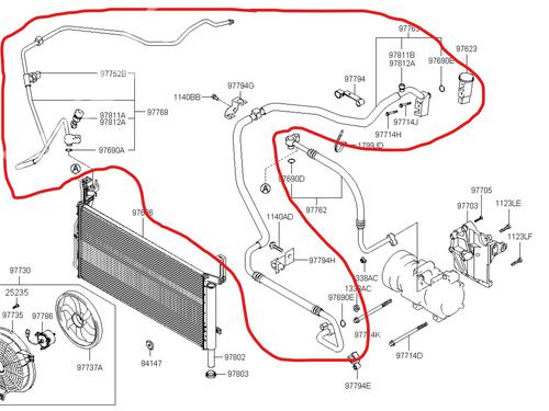 Used AC pipe AC pipe HYUNDAI SANTA FÉ I (SM) 2.4 16V (146 hp) 33012243 33012243