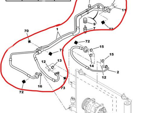 AC pipe CITROËN XSARA Coupe (N0) 2.0 HDI 90 | BP28088843M126 
