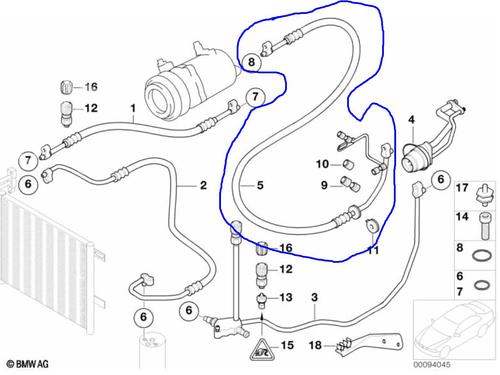 Used AC pipe BMW 3 (E46) 320 d (136 hp) 30729731