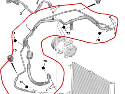 Used AC pipe PEUGEOT 307 (3A/C) [2000-2012]  30572822