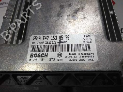 Engine control unit (ECU) MERCEDES-BENZ E-CLASS (W211) E 270 CDI (211.016) | BP17396796M57 