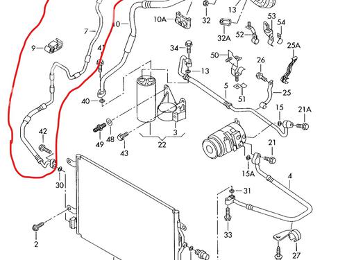 AC pipe AUDI A4 B6 (8E2) 1.9 TDI | BP28180699M126 