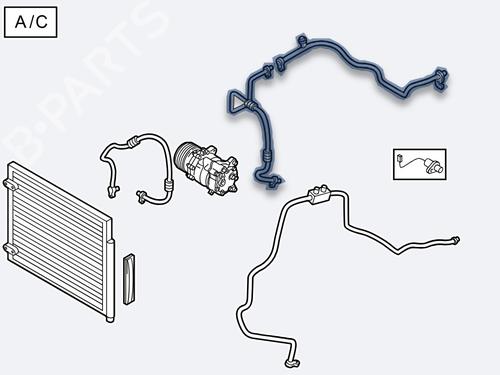 AC pipe TOYOTA AVENSIS Saloon (_T27_) 2.0 D-4D (ADT270_, ADT270R) | BP28180678M126 