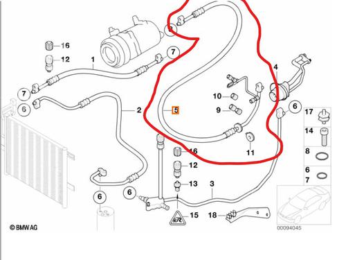 Used AC pipe BMW 3 (E46) 320 d (136 hp) 30974737