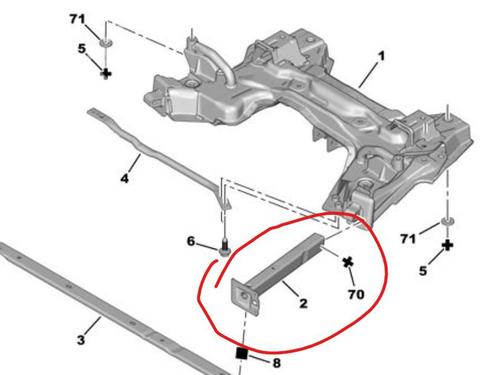 Bumperbalk voor PEUGEOT 207 (WA_, WC_) [2006-2015]  17426918