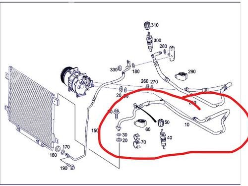 Used AC pipe MERCEDES-BENZ B-CLASS Sports Tourer (W245) [2005-2011]  31368778