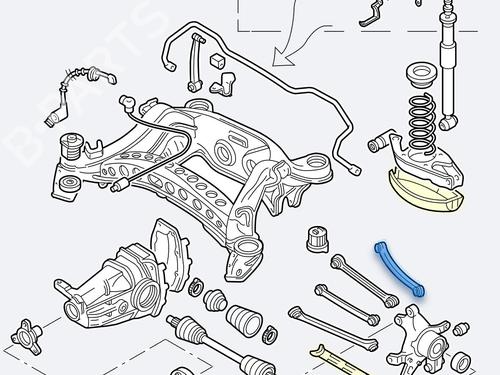 Right rear suspension arm MERCEDES-BENZ C-CLASS (W203) C 220 CDI (203.008) | BP22954994M15 