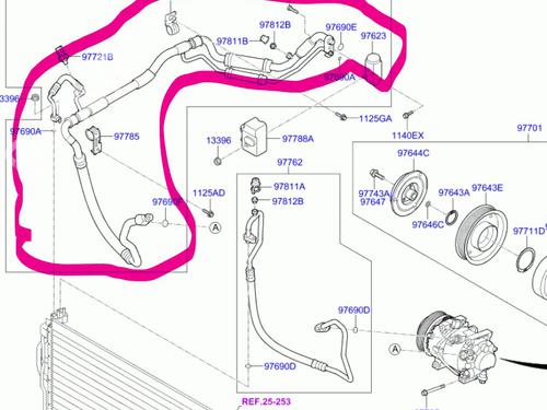 AC pipe HYUNDAI i30 (PDE, PD, PDEN) 1.6 CRDi | BP28180672M126 