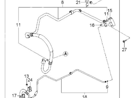 AC pipe KIA SPORTAGE II (JE_, KM_)  | BP24495526M126