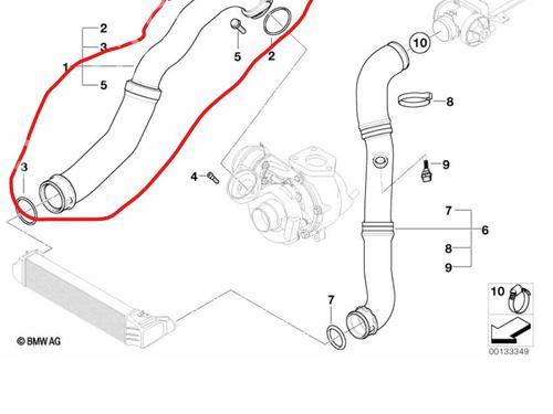 Pipe BMW 3 (E46) 320 d | BP31799035M125 - Image 2