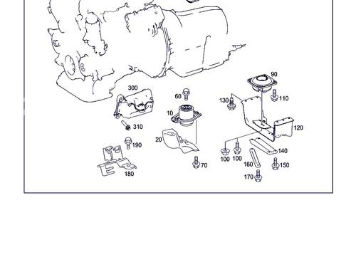 Used Engine mount MERCEDES-BENZ M-CLASS (W164) ML 320 CDI 4-matic (164.122) (224 hp) 30697580