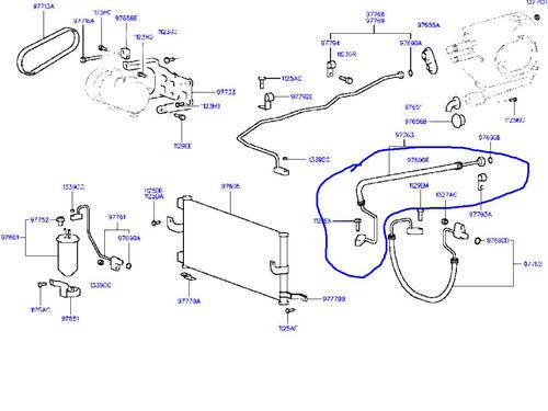 AC pipe HYUNDAI ATOS (MX) 1.0 i | BP24485240M126 