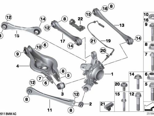 Left rear suspension arm BMW 1 (F20) 120 d | BP24356268M14 