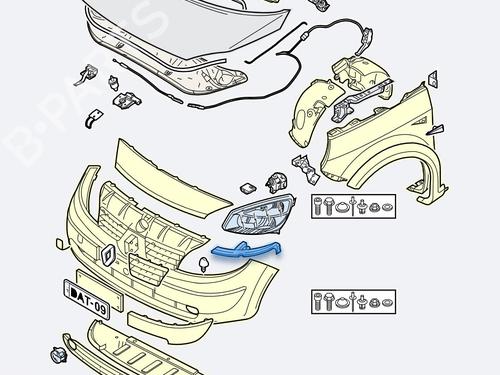 Right headlight support RENAULT GRAND SCÉNIC II (JM0/1_) 1.5 dCi (JM1E) | BP30410042C156 