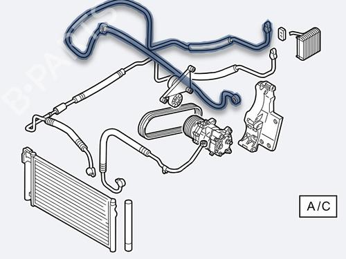 AC pipe SEAT LEON (1P1)  | BP28180671M126 