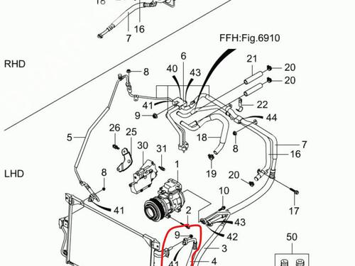 AC pipe SSANGYONG RODIUS I 2.7 Xdi | BP28180708M126 