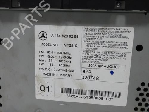 Radio MERCEDES-BENZ M-CLASS (W164) ML 320 CDI 4-matic (164.122) | BP17399859E6 