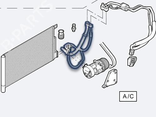 AC pipe OPEL CORSA D (S07)  | BP28180687M126 