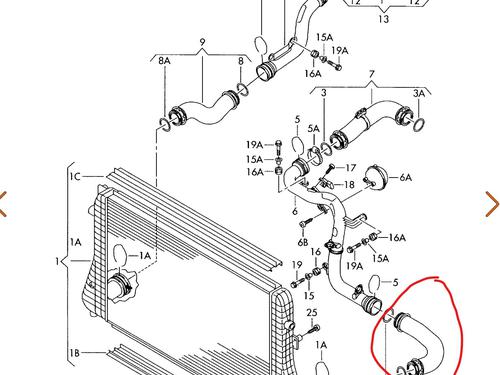 Pipe SEAT TOLEDO III (5P2)  | BP28186500M125 