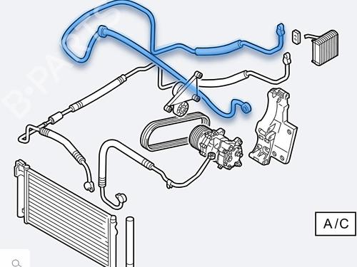 AC pipe SEAT LEON (1P1) 1.9 TDI | BP24497412M126 