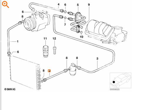 AC-rør BMW 3 (E36) 318 i (113 hp) 31695510