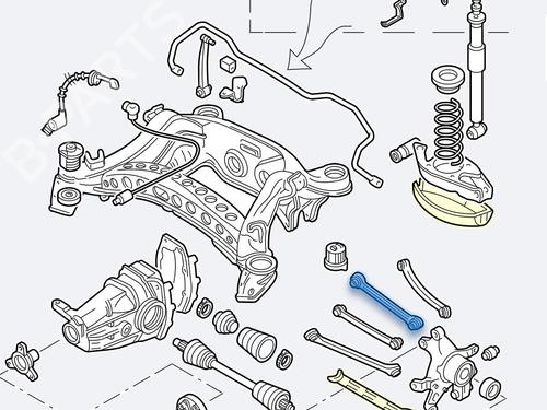 Left rear suspension arm MERCEDES-BENZ C-CLASS (W203) C 220 CDI (203.008) | BP22955002M14 