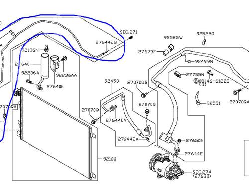 AC pipe NISSAN QASHQAI I (J10, NJ10)  | BP24036281M126 