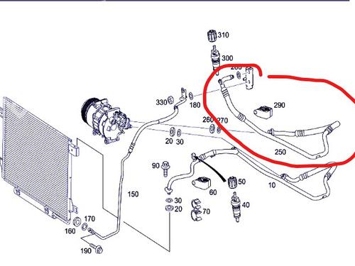 Tuyau de climatisation MERCEDES-BENZ B-CLASS Sports Tourer (W245) [2005-2011]  31368428