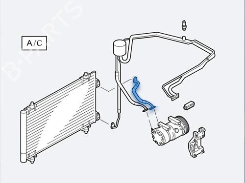 AC pipe CITROËN C4 I (LC_) 2.0 HDi | BP33715029M126 - Image 2
