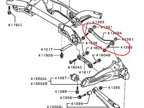 Brazo Suspension trasero derecho Brazo Suspension trasero derecho 39076069 39076069