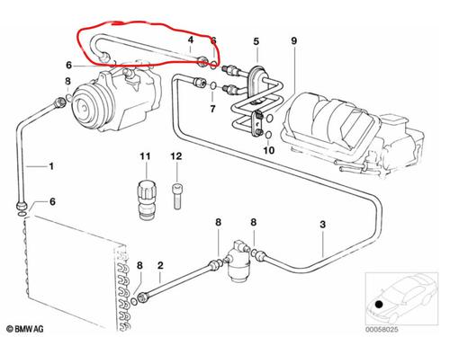 Used AC pipe AC pipe BMW 3 (E36) [1990-1998] 33714994 33714994