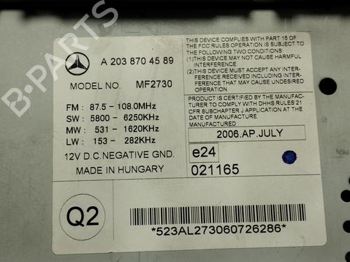Radio MERCEDES-BENZ C-CLASS (W203) C 220 CDI (203.008) | BP27710908E6 