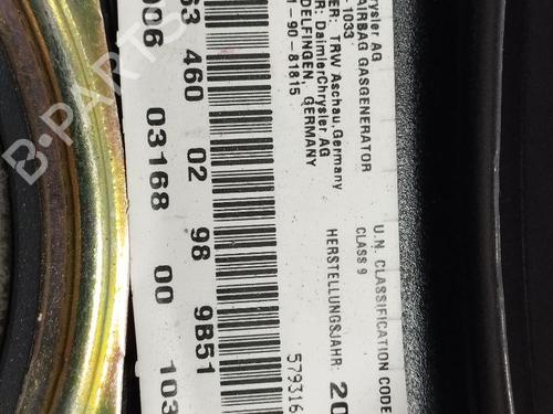 Driver airbag MERCEDES-BENZ M-CLASS (W163) ML 270 CDI (163.113) | BP20698411C9 