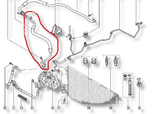 AC pipe RENAULT MEGANE III Hatchback (BZ0/1_, B3_) 1.5 dCi | BP37075394M126 - Image 2