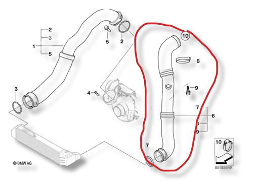 Pipe BMW 3 (E46) 320 d | BP39684051M125 - Image 2