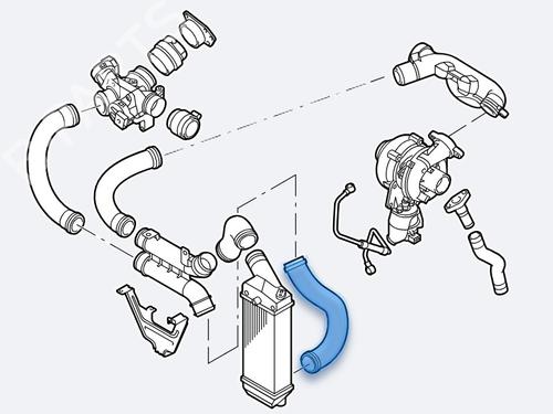 Rohr für PEUGEOT 407 (6D_) 1.6 HDi 110 (6D9HZC, 6D9HYC) (109 hp) 31716423