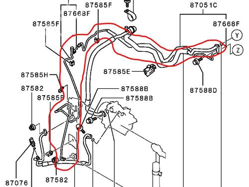 AC pipe MITSUBISHI LANCER VIII (CY_A, CZ_A)  | BP33714996M126  - Image 5