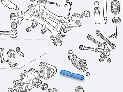 Left rear suspension arm BMW 3 (E90) 318 d | BP21834570M14 