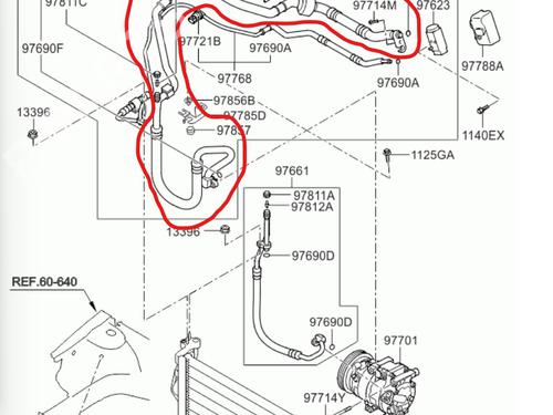 AC pipe KIA CEE'D Hatchback (ED) | BP28180705M126
