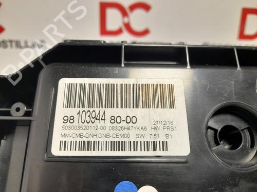 Instrument cluster PEUGEOT 3008 II SUV (MC_, MR_, MJ_, M4_) 1.6 BlueHDi 120 | BP17413109C47 