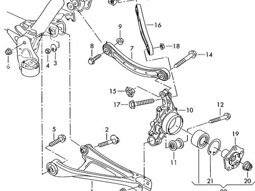 Left rear suspension arm VW TOUAREG (7LA, 7L6, 7L7) 5.0 V10 TDI | BP19392940M14 